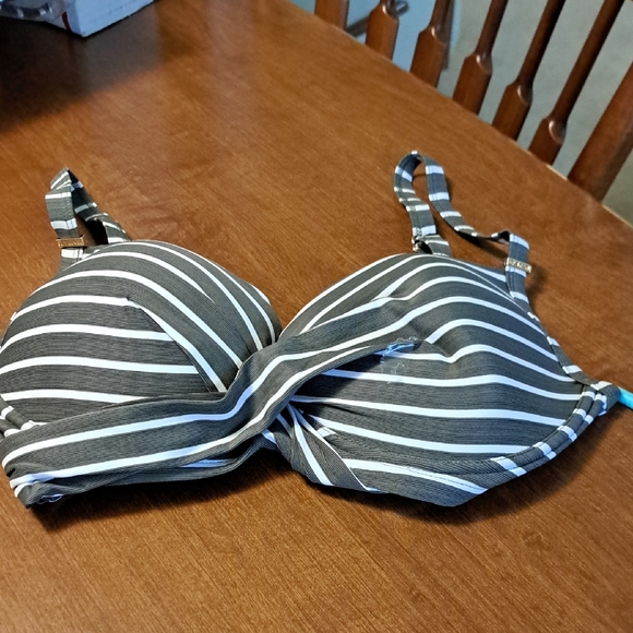 Sea Level Australia Other - Sea Level Swim Australia Striped Grey and White Women's Bra